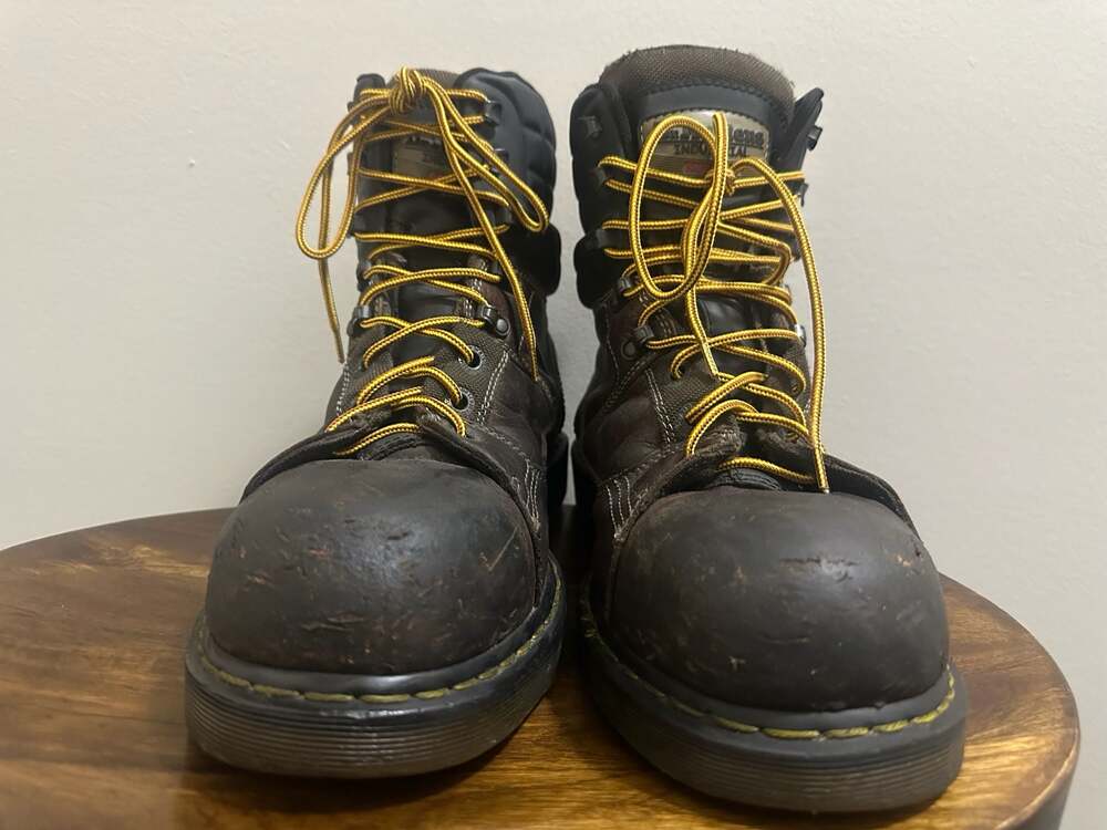 Dr. Martens Industrial Duxford Aluminum Toe Waterproof Work Boots Brown Size 12